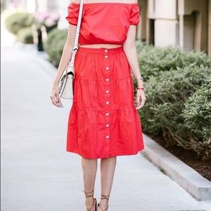 Madewell bistro midi skirt
